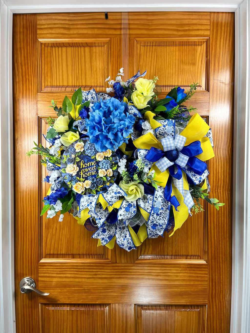 Everyday Wreath| Blue & Yellow Floral Wreath | Spring Summer Door Décor