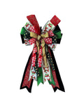 Bow|Christmas Bow| Red Green Glitter Ribbon | Holiday Wreath Decor