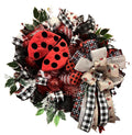Ladybug Wreath | Red Polka Dot | Buffalo Plaid Spring Decor