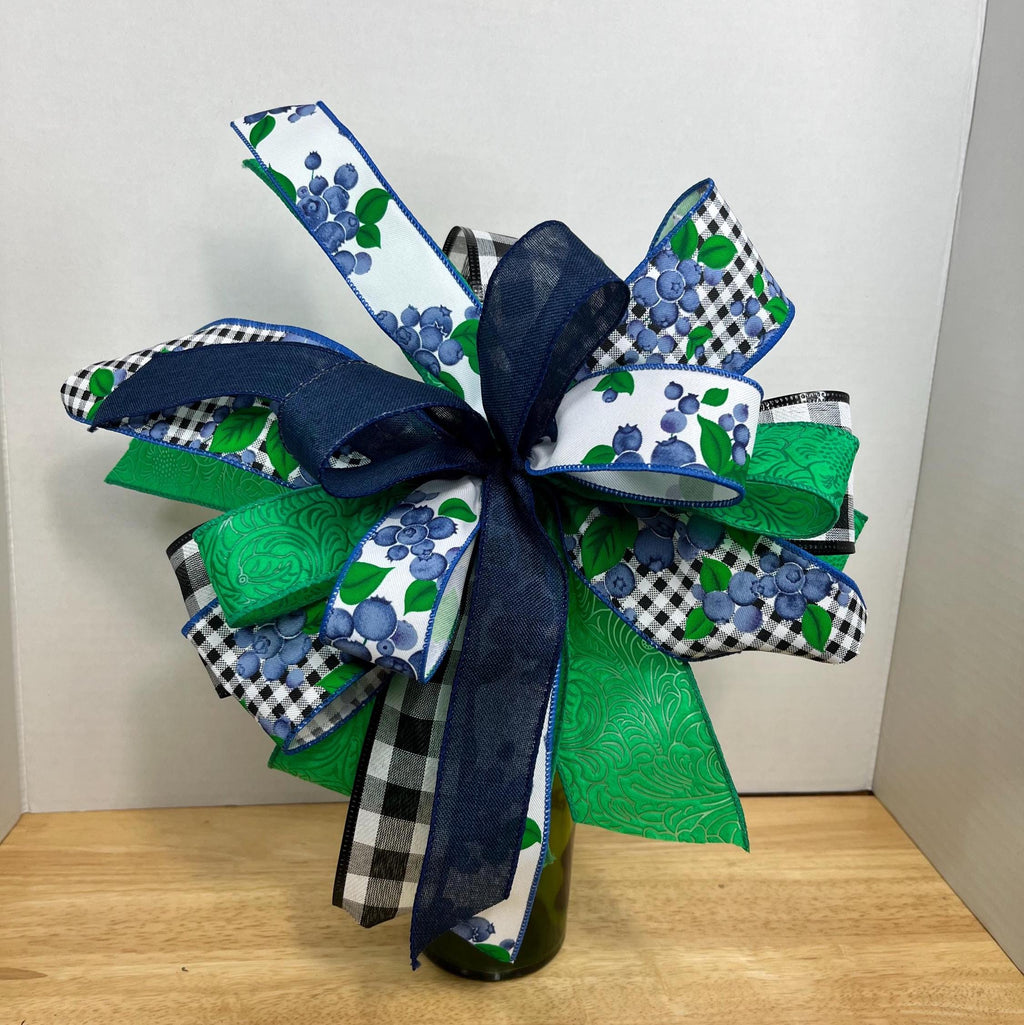 Bow | Blueberry Door Decor | Green Plaid & Gingham Decor