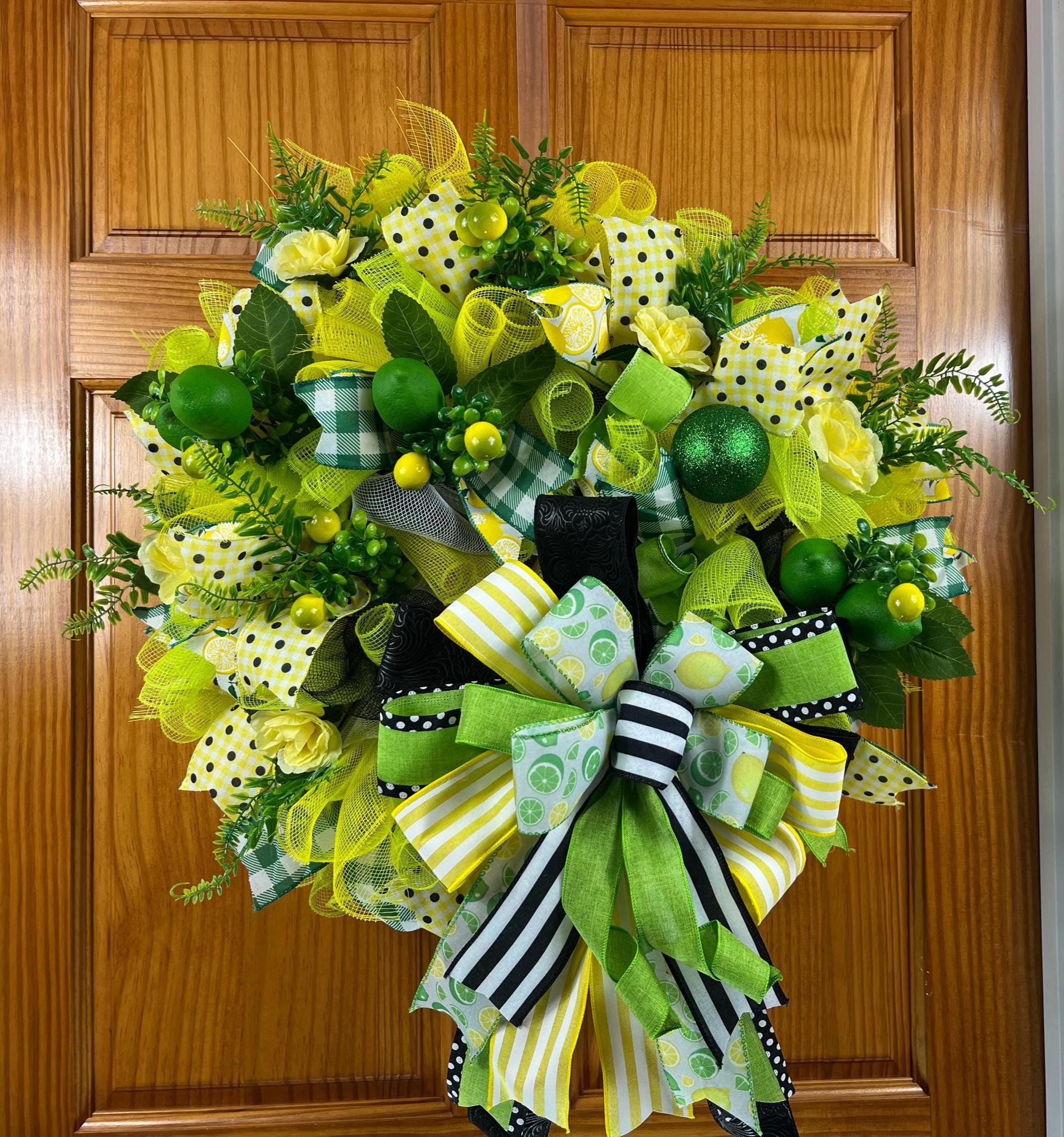 Lemon Lime Wreath | Summer Wreath | Citrus Front Door Decor