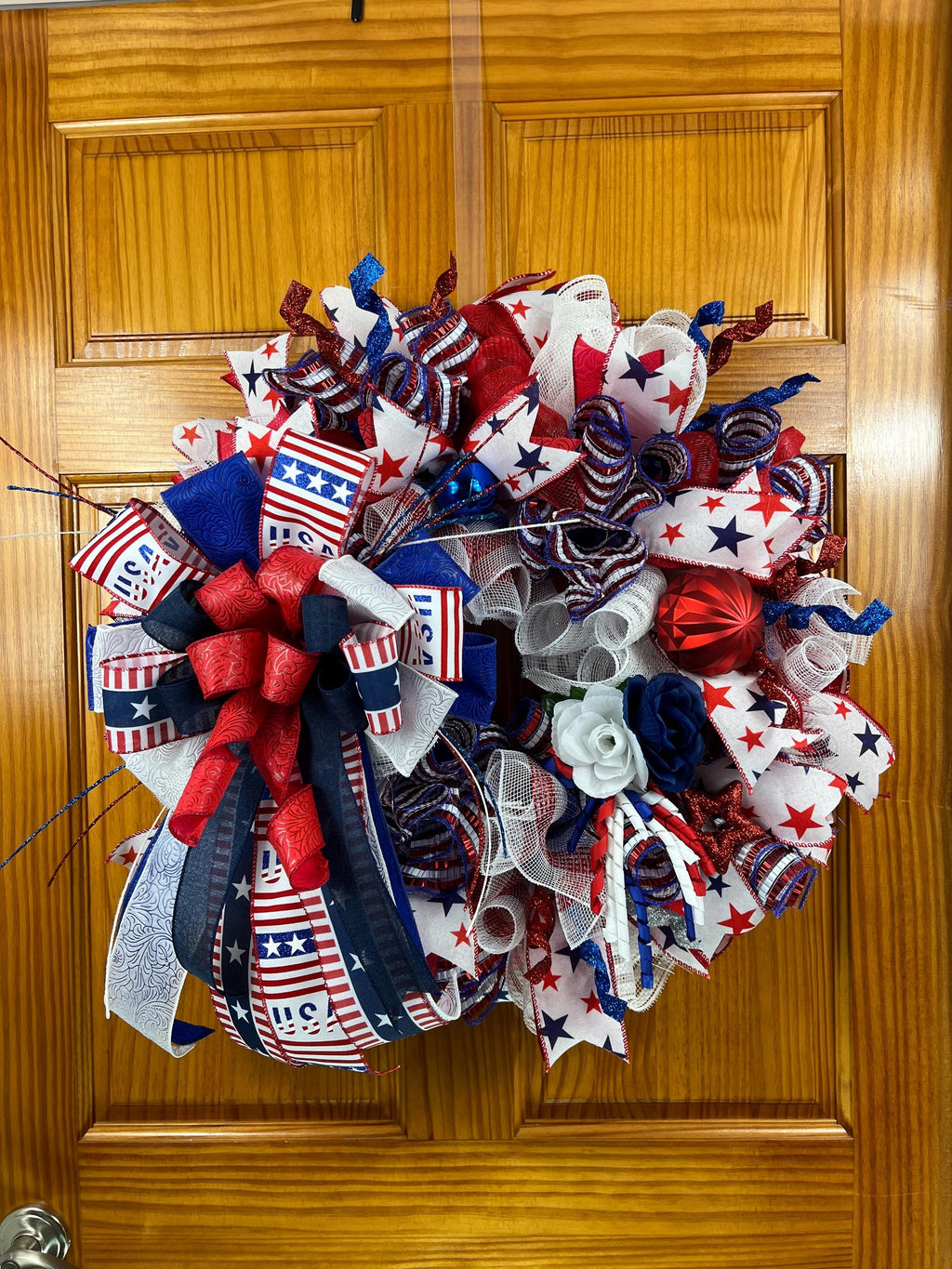 Patriotic 4th of July Wreath | Red White Blue Stars & Stripes