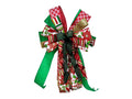 Bow | Christmas Bow | Holly Ribbon & Silver Bell Wreath Decor