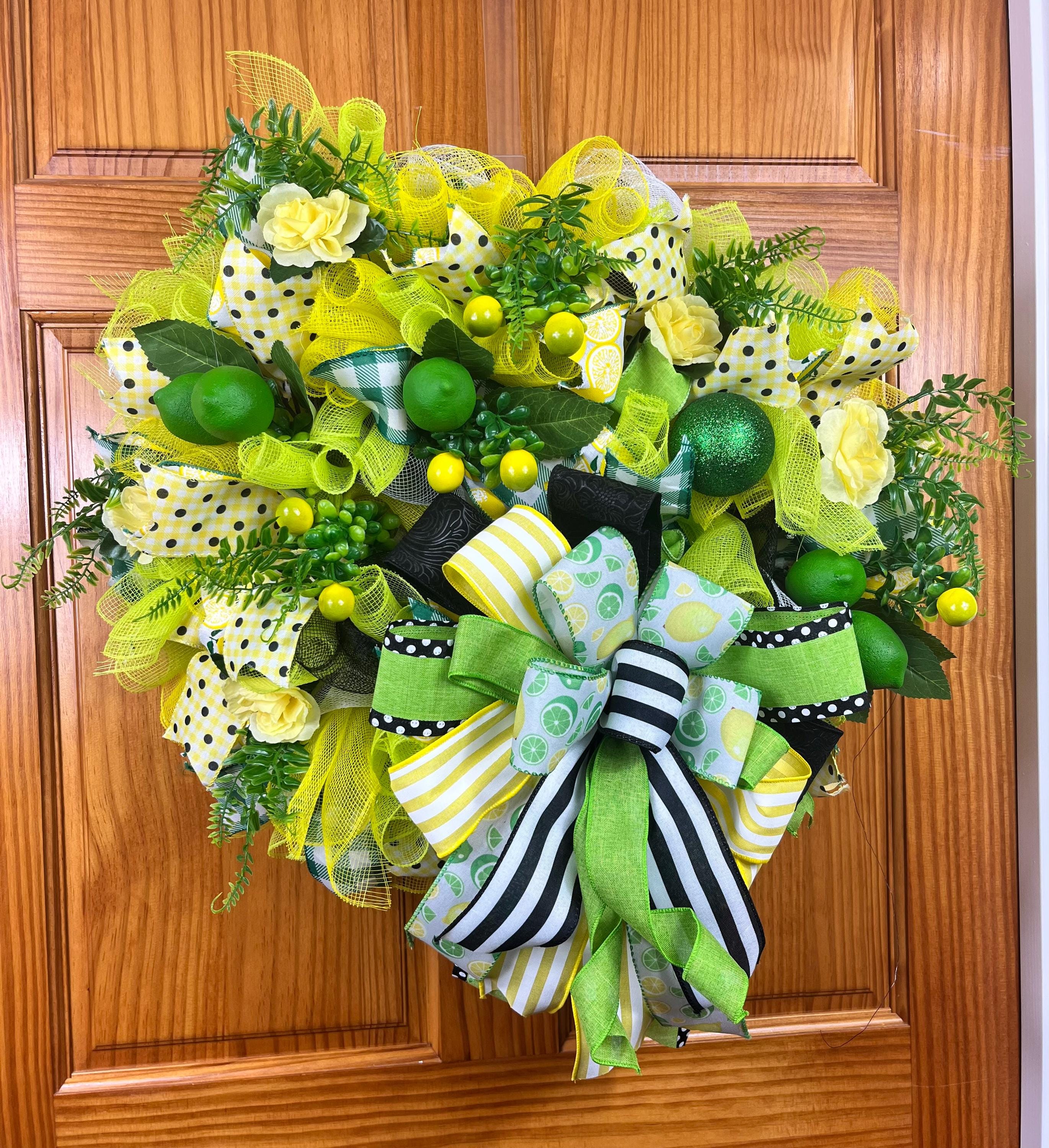 Lemon Lime Wreath | Summer Wreath | Citrus Front Door Decor