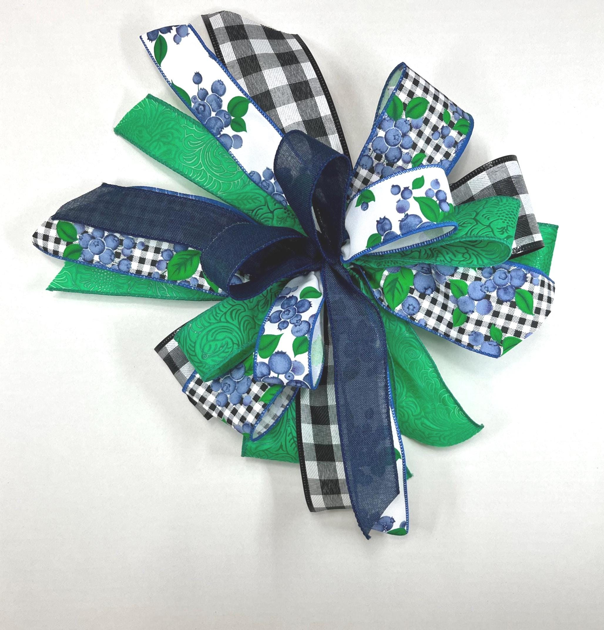 Bow | Blueberry Door Decor | Green Plaid & Gingham Decor