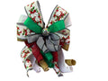 Bow | Christmas Decor | Holly Ribbon & Silver Bell Wreath Decor