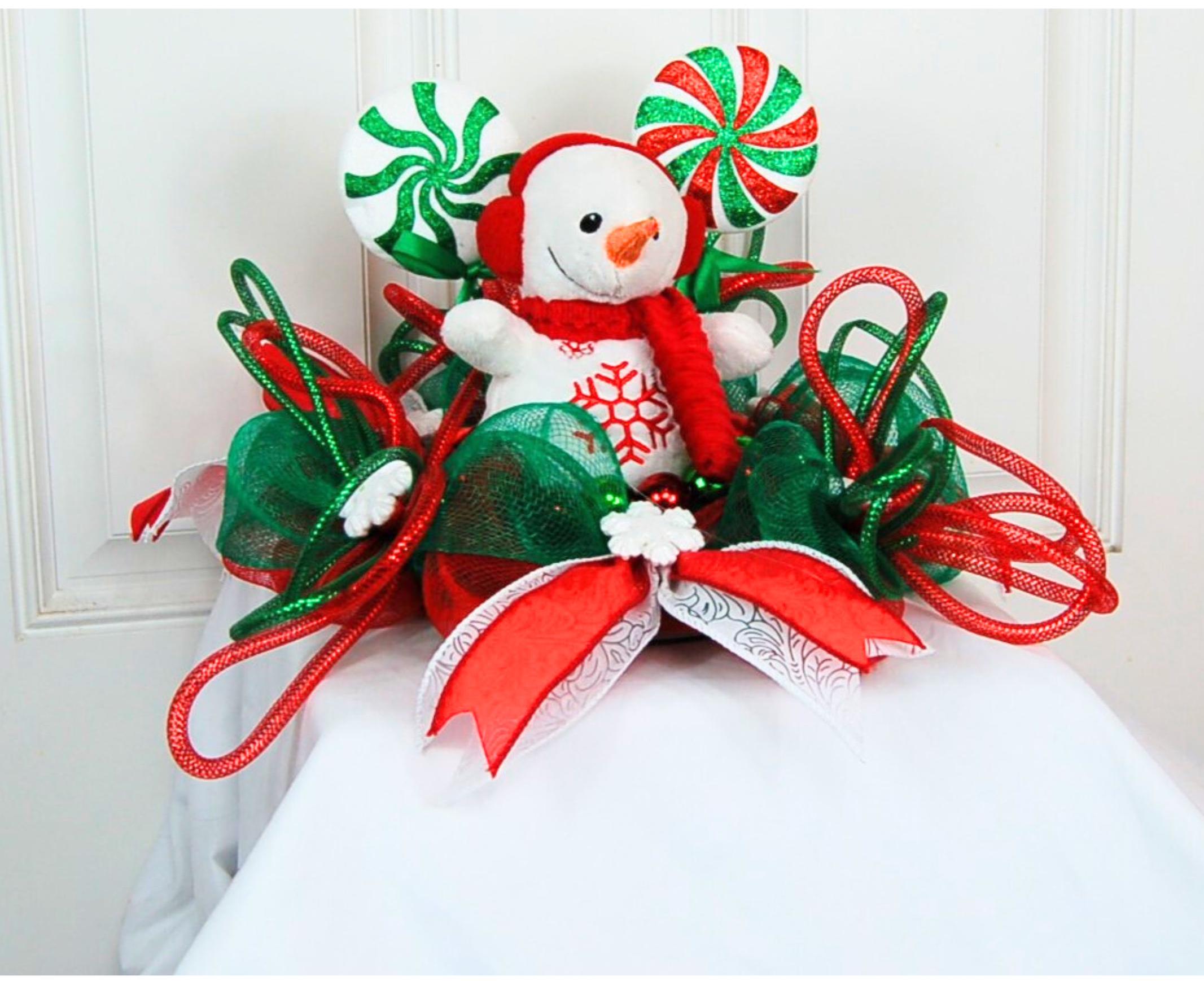 Centerpiece | Snowman Centerpiece | Holiday Lollipop Table Decoration