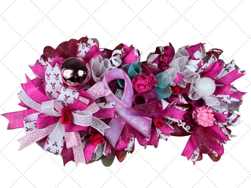 Breast Cancer Awareness | Pink Ribbon Door Decor | Support the Fight | Gift for Survivor or Fighter