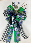 Bow | Blueberry Door Decor | Green Plaid & Gingham Decor