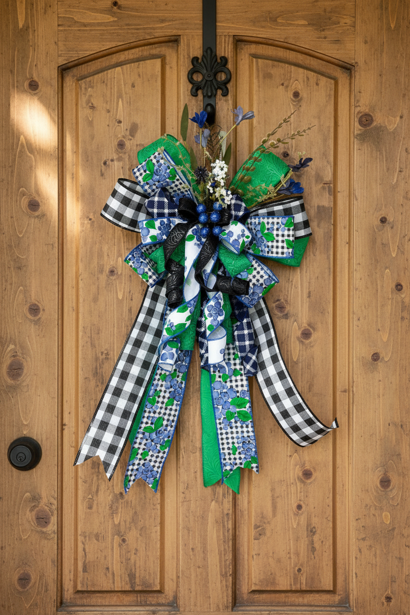Blueberry Door Decor | Green Plaid & Gingham Decor