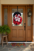 Ladybug Spring Wreath | Handmade Ladybug Front Door Wreath | Red & Black Summer Door Hanger | Whimsical Garden Decor