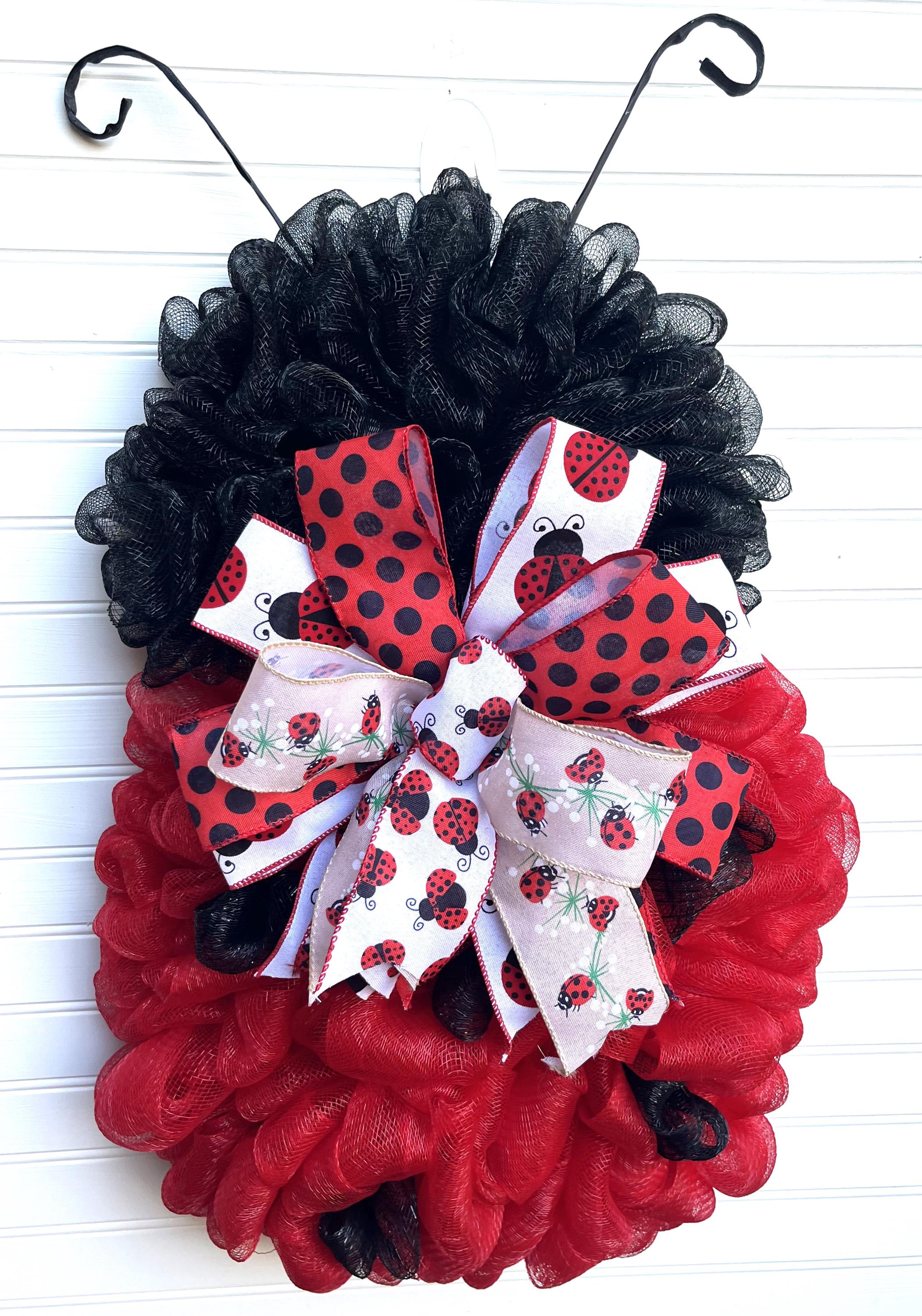 Ladybug | Red & Black Mesh | Porch Decor | Childs Room Decor