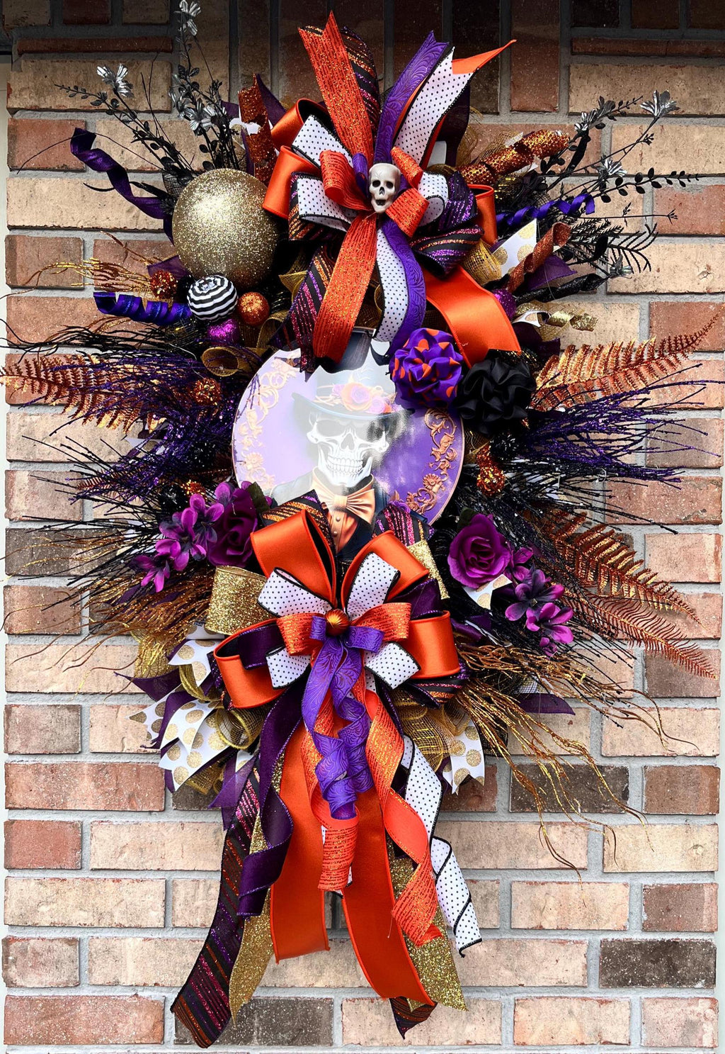 Halloween Wreath | Mr. Skelly’s Haunted Masquerade | Day of the Dead Halloween Wreath