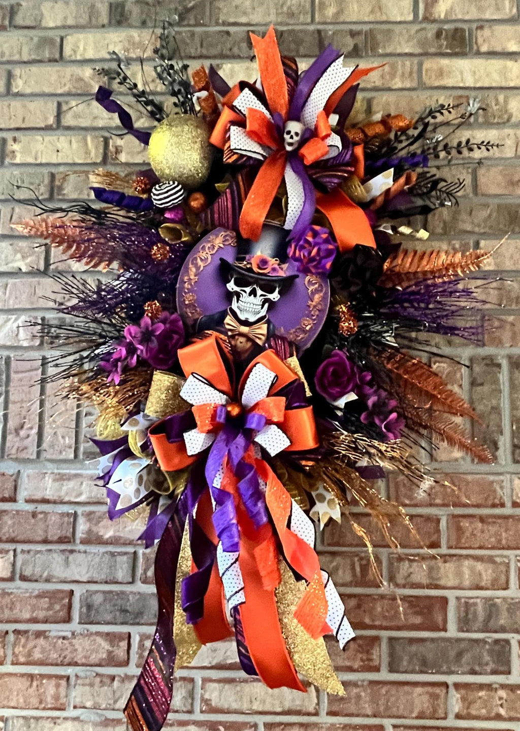 Halloween Wreath | Mr. Skelly’s Haunted Masquerade | Day of the Dead Halloween Wreath