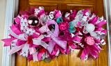 Breast Cancer Awareness | Pink Ribbon Door Decor | Support the Fight | Gift for Survivor or Fighter