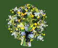 Lemon Wreath | Yellow & Green Summer Door Decor with Gingham Ribbon