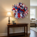 Patriotic Red, White & Blue Wreath | 4th of July Front Door Wreath | Handmade Americana Wreath | Memorial Day Decor | Veteran's Day Wreath