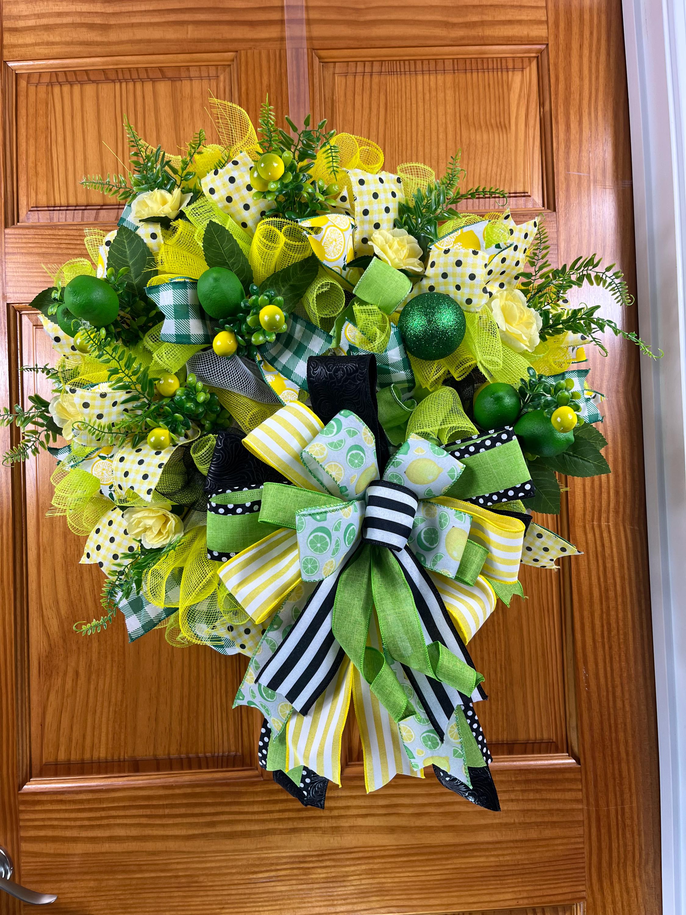 Lemon Lime Wreath | Summer Wreath | Citrus Front Door Decor