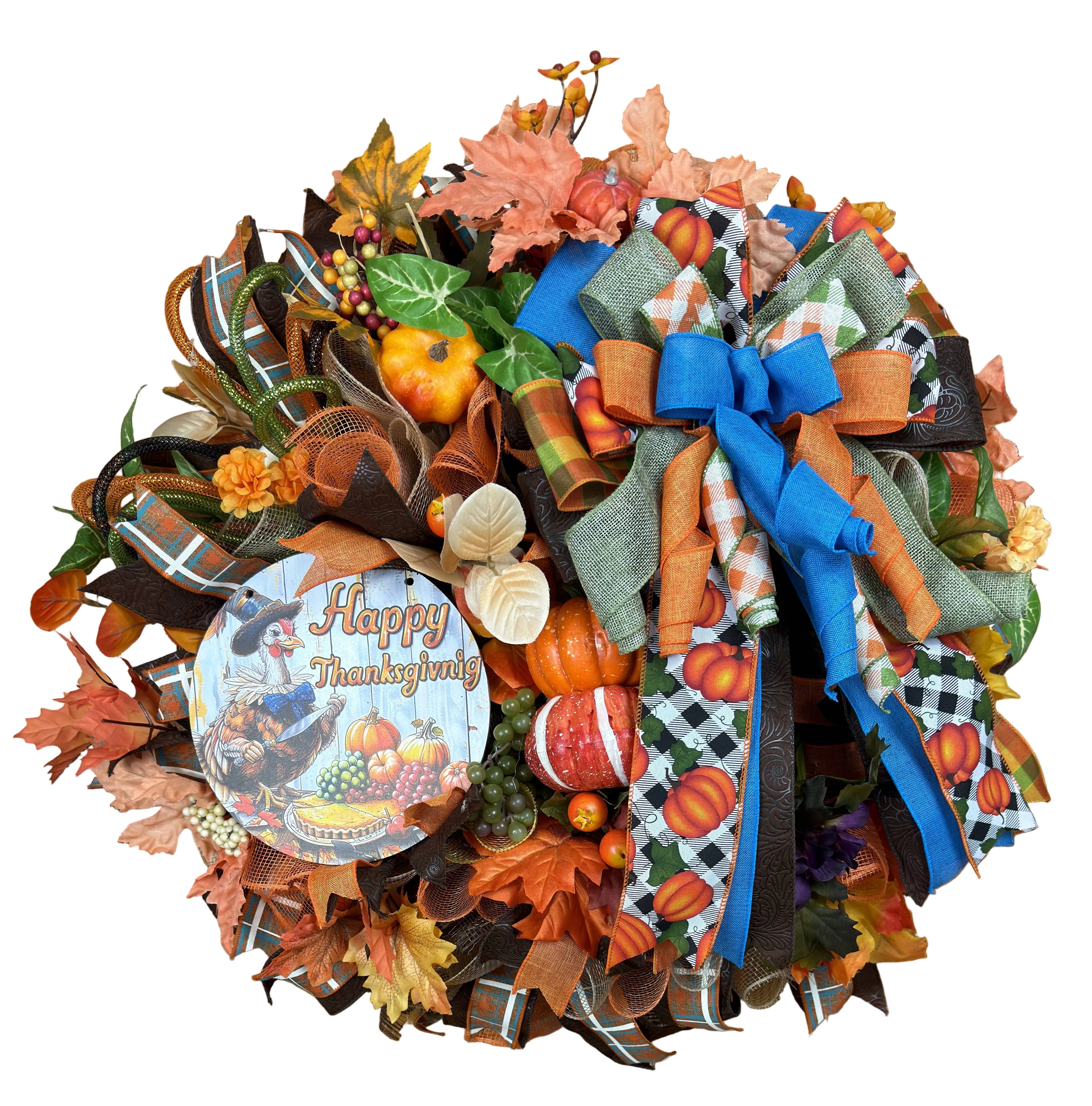 Thanksgiving Turkey Wreath | Fall Front Door Decor