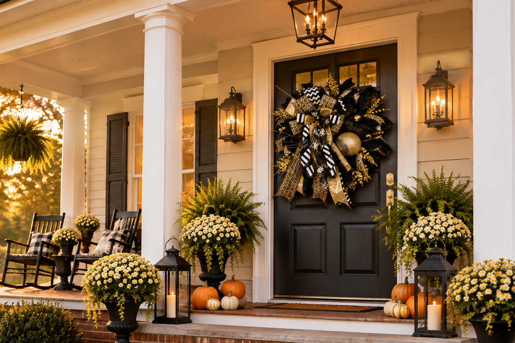 Fleur de Lis Holiday Front Door Wreath | Sports Wreath