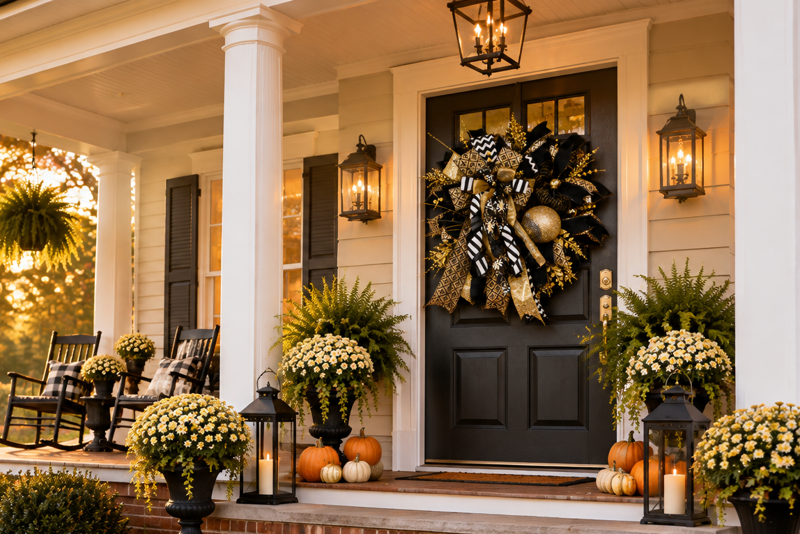 Fleur de Lis Holiday Front Door Wreath | Sports Wreath