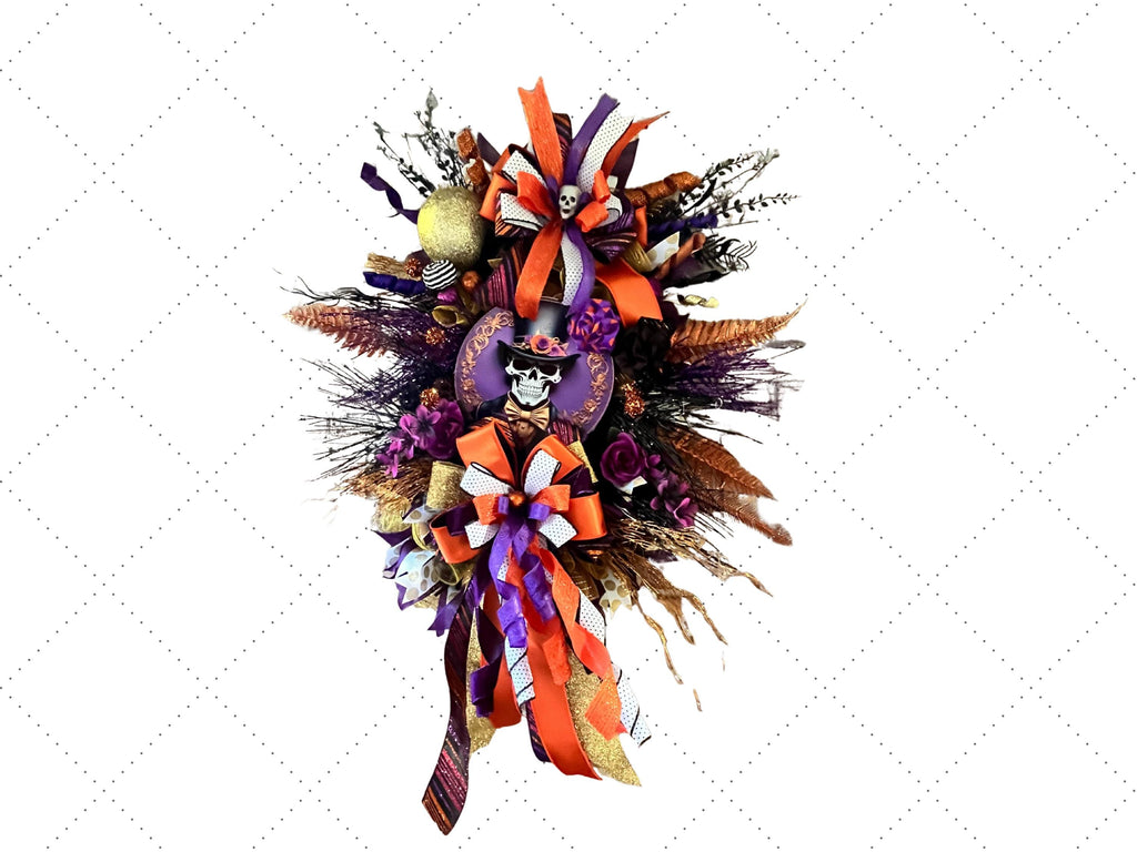 Halloween Wreath | Mr. Skelly’s Haunted Masquerade | Day of the Dead Halloween Wreath