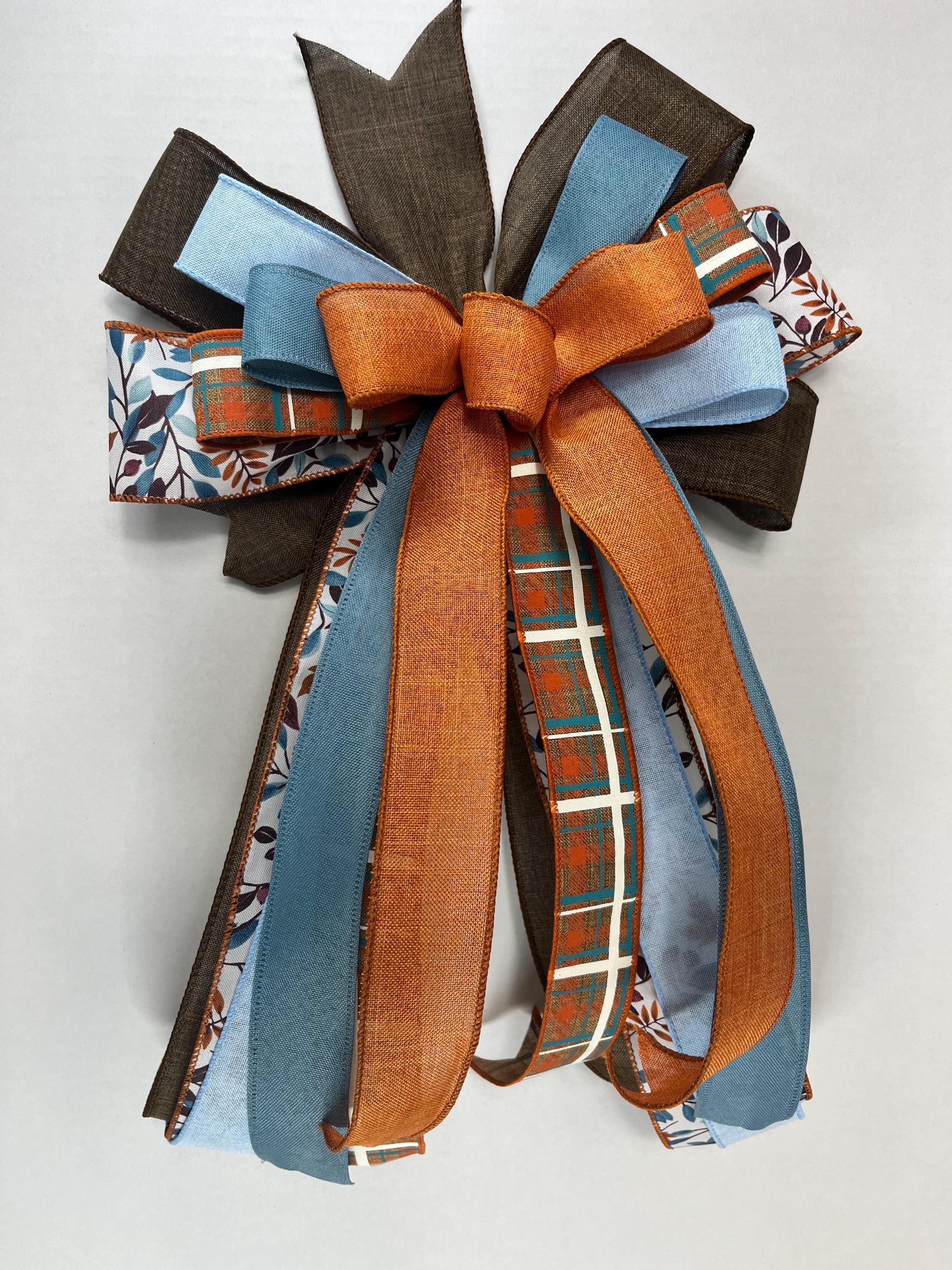 Bow | Fall Plaid Wreath Bow | Rustic Farmhouse | Thanksgiving Decor