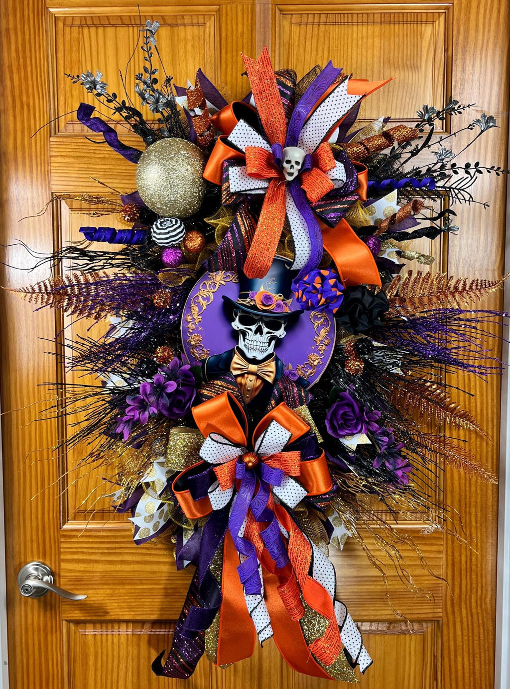 Halloween Wreath | Mr. Skelly’s Haunted Masquerade | Day of the Dead Halloween Wreath