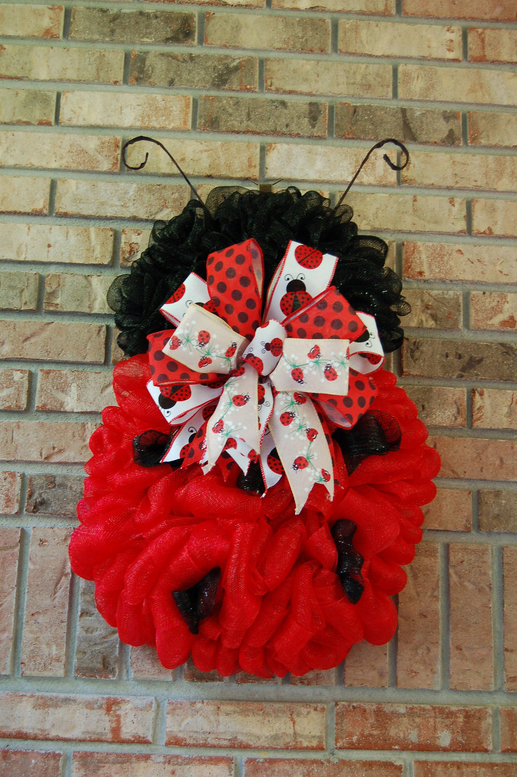 Ladybug | Red & Black Mesh | Porch Decor | Childs Room Decor