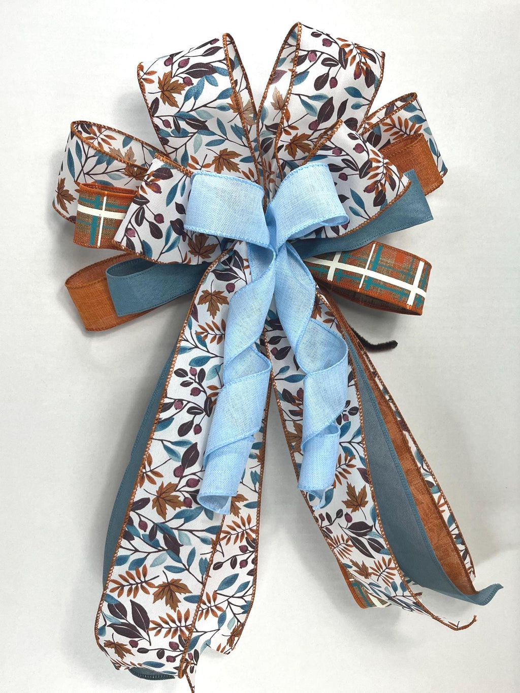 Bow | Fall Plaid Wreath Bow: Rustic Farmhouse Thanksgiving Decor