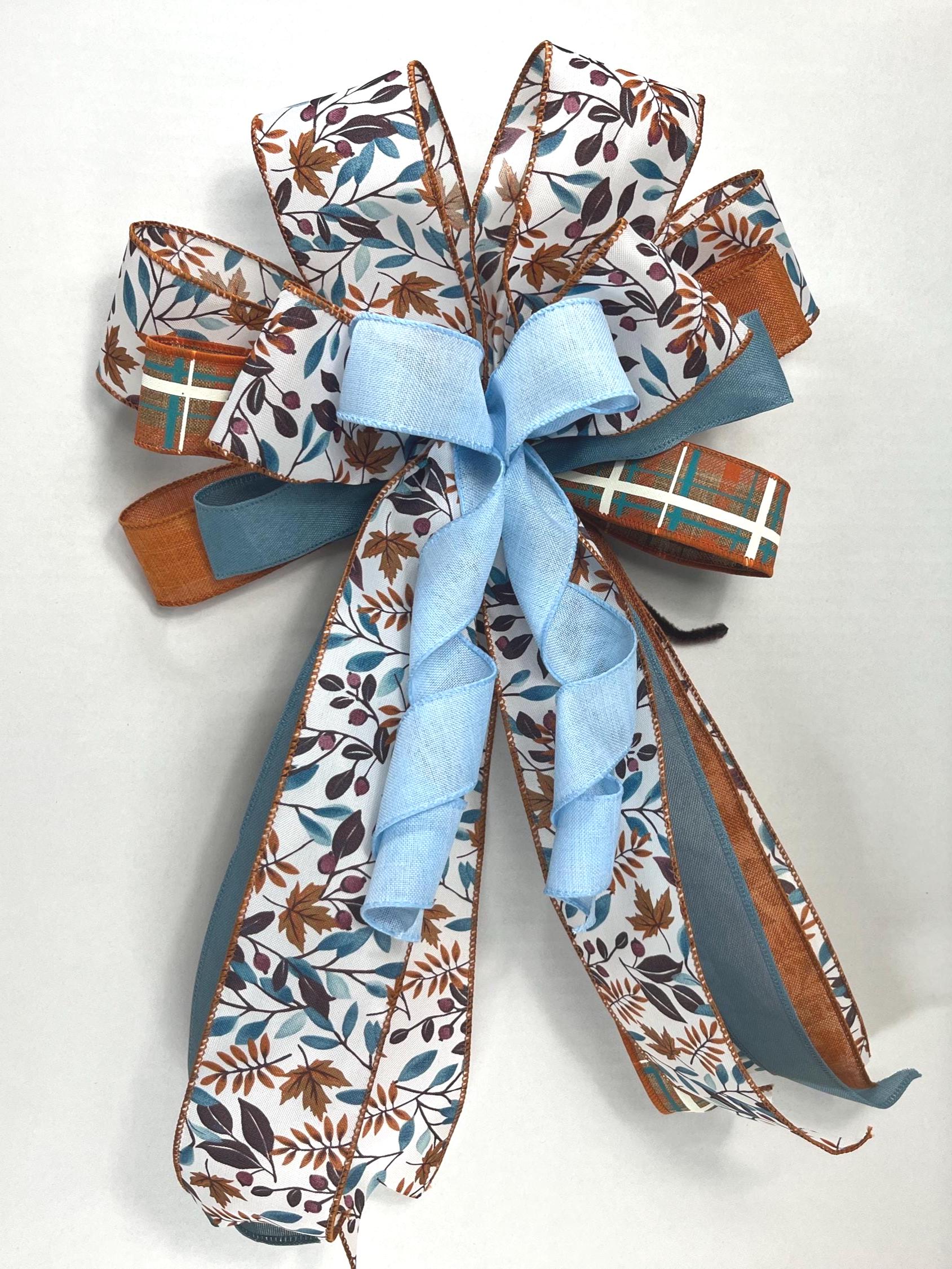 Bow | Fall Plaid Wreath Bow: Rustic Farmhouse Thanksgiving Decor