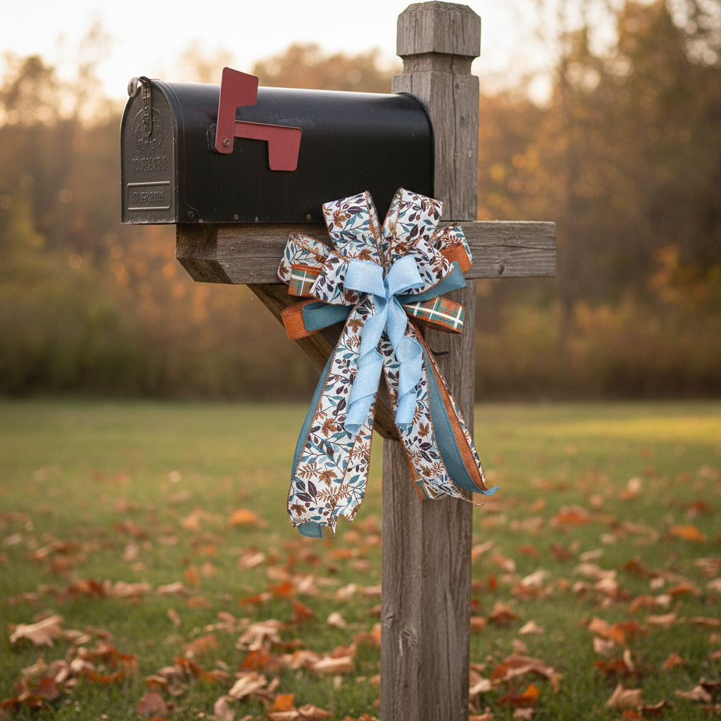 Fall Plaid Wreath Bow| Rustic Farmhouse | Thanksgiving Decor