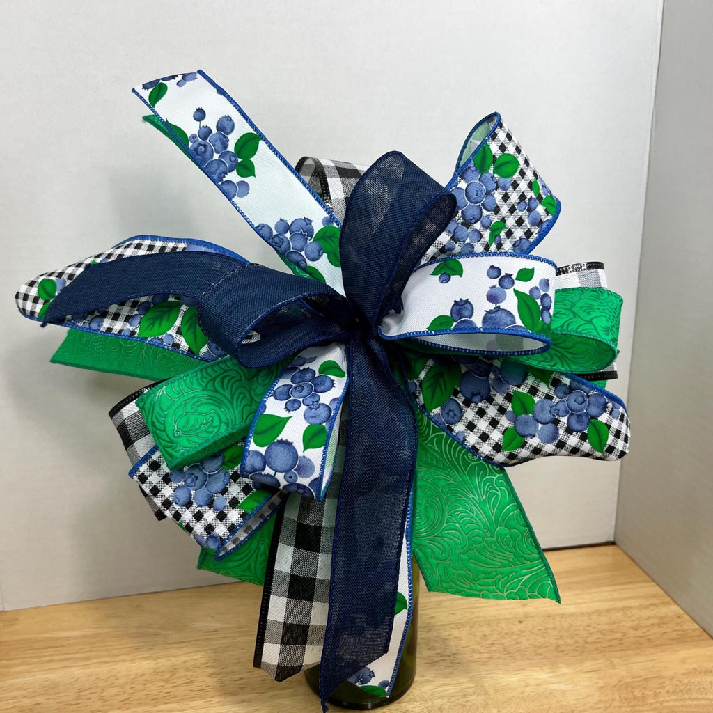 Bow | Blueberry Door Decor | Green Plaid & Gingham Decor