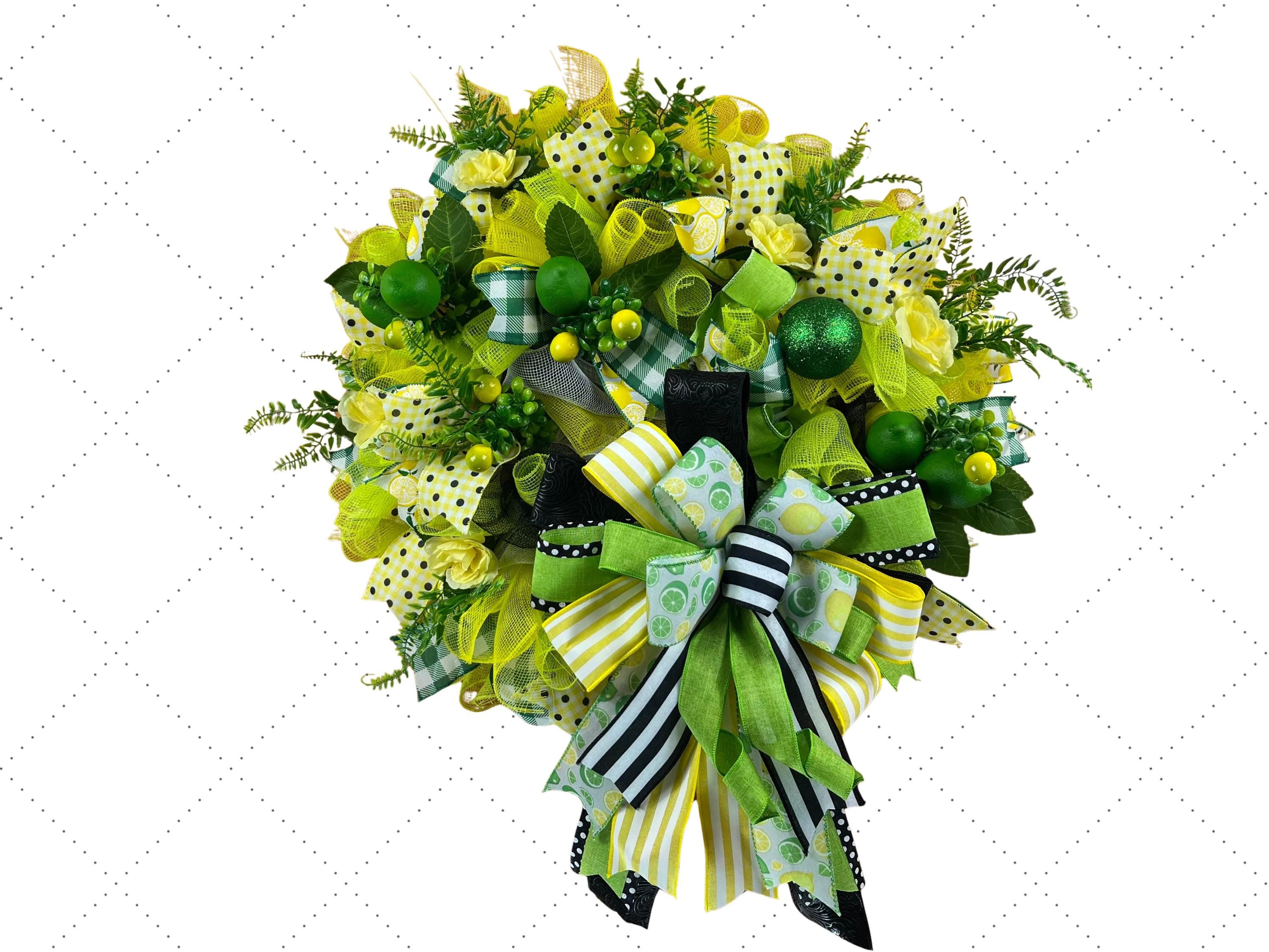 Lemon Lime Wreath | Summer Wreath | Citrus Front Door Decor