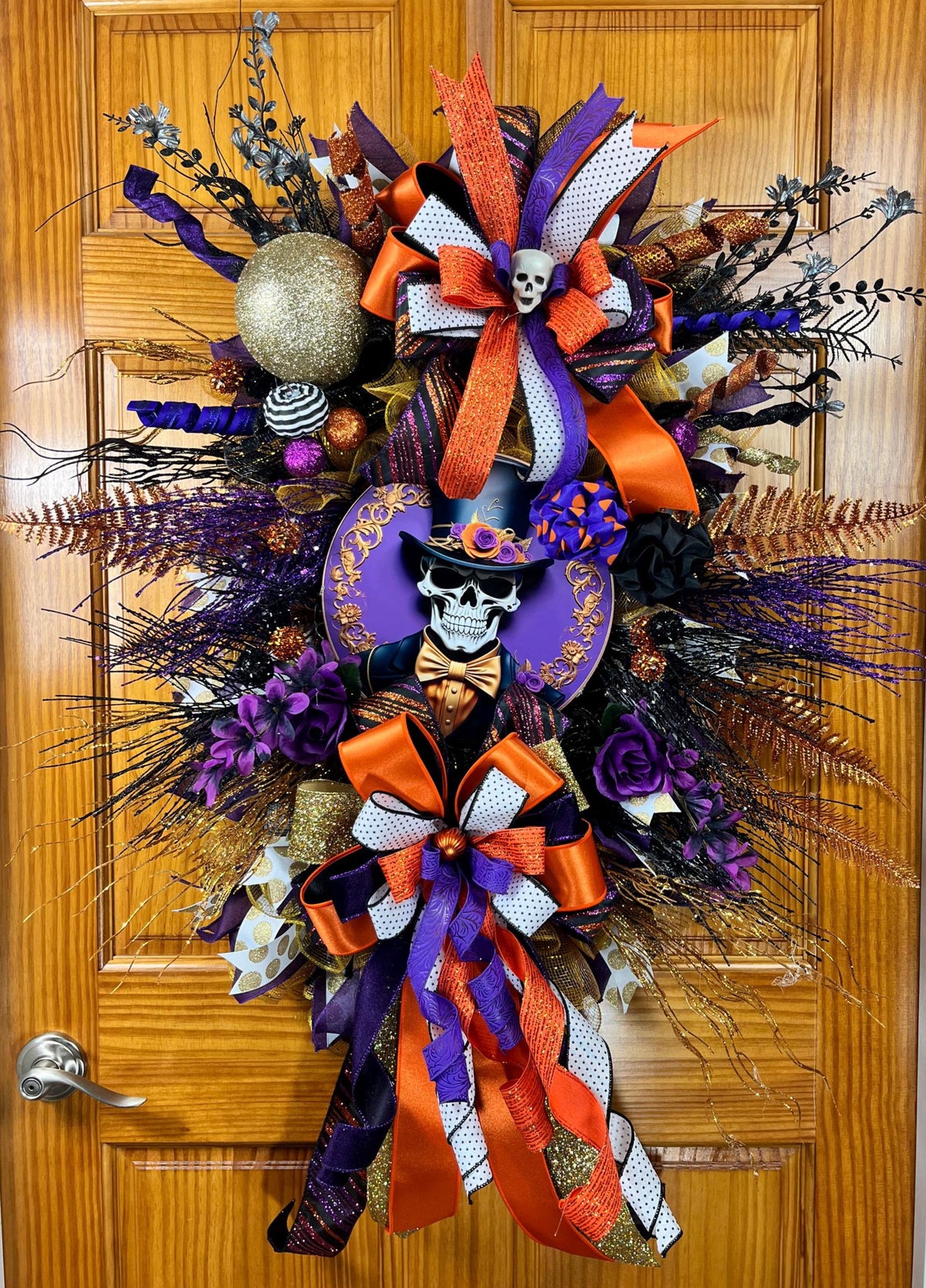 Halloween Wreath | Mr. Skelly’s Haunted Masquerade | Day of the Dead Halloween Wreath