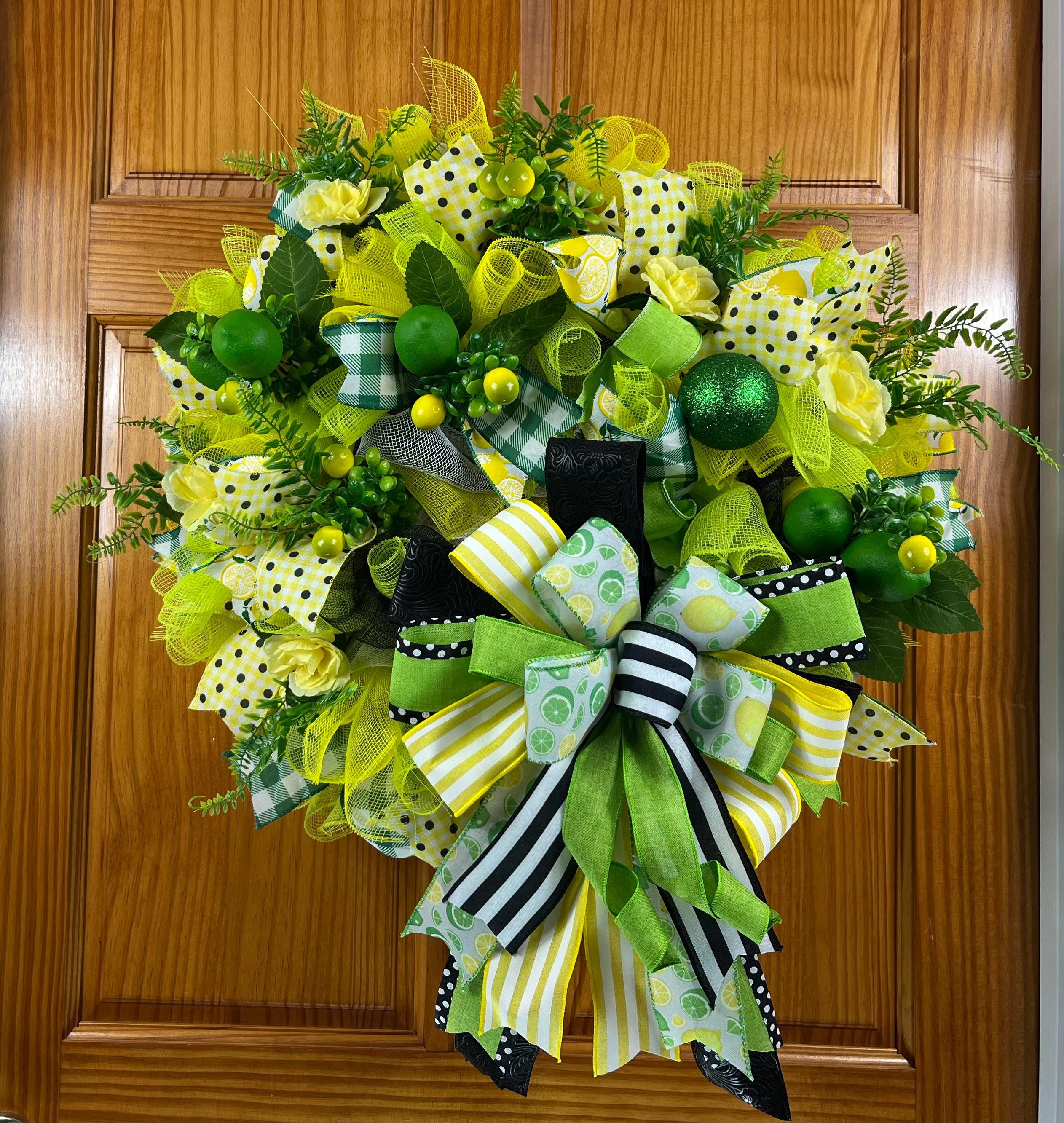 Lemon Lime Wreath | Summer Wreath | Citrus Front Door Decor