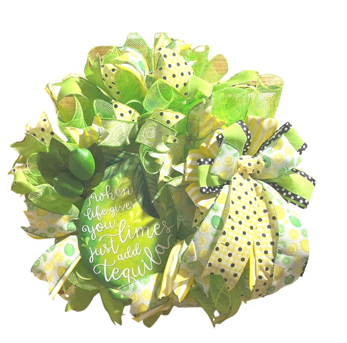 Tequila Lime Wreath | Summer Door Decor | When life gives you limes
