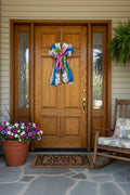 Hummingbird Floral Ribbon Bow | Spring Wreath Door Decor