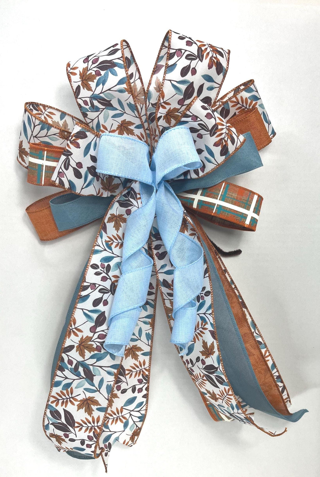 Bow | Fall Plaid Wreath Bow: Rustic Farmhouse Thanksgiving Decor