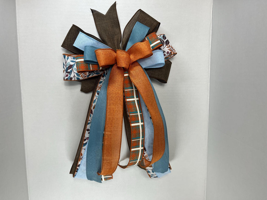 Bow | Fall Plaid Wreath Bow | Rustic Farmhouse | Thanksgiving Decor