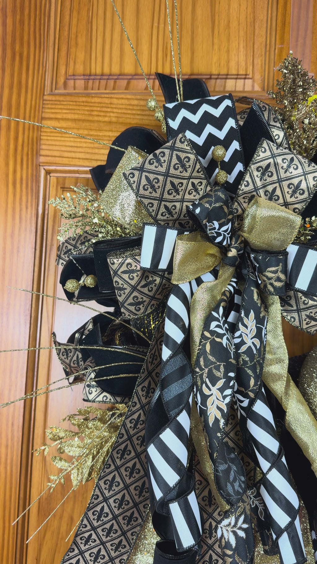 Fleur de Lis Holiday Front Door Wreath | Sports Wreath